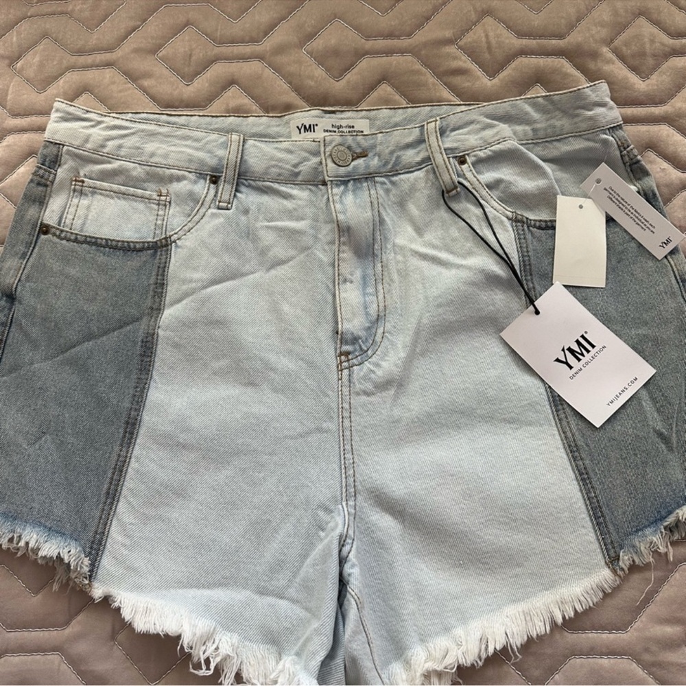 🆕YMI Colorblock Jean Shorts